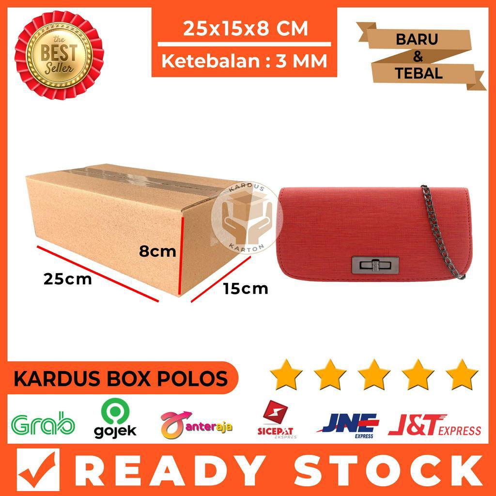 

Kardus Polos / Karton Box Packing 25x15x8 Cm Single Wall, Tebal 3 MM
