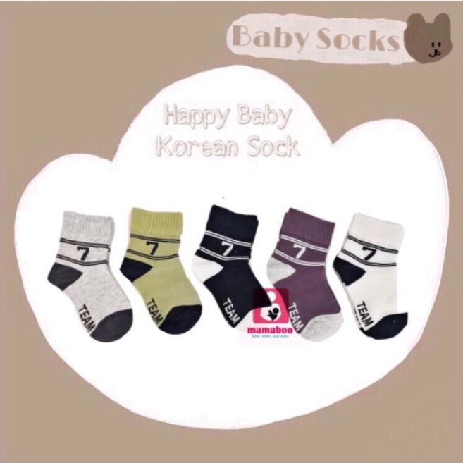 Happy Baby Korean Kaos Kaki Import Sock motif seven