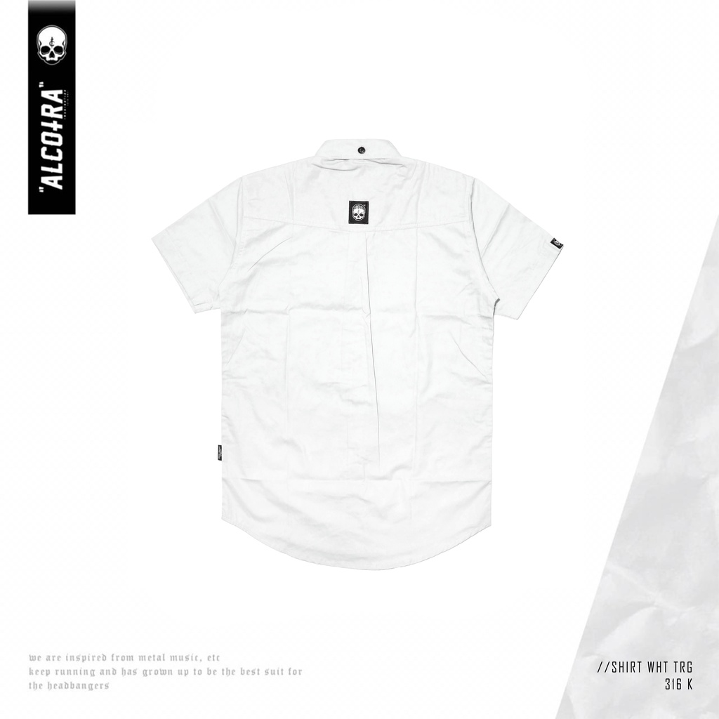 SHIRT WHT TRG // KEMEJA LENGAN PENDEK PUTIH BARU