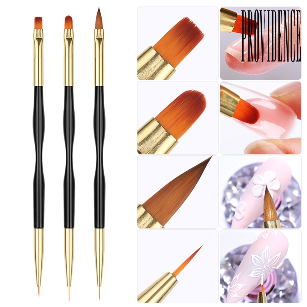 Providence Pen Brush Nail Art Kepala Ganda Gagang Ergonomis Bahan Plastik Ultra Ringan