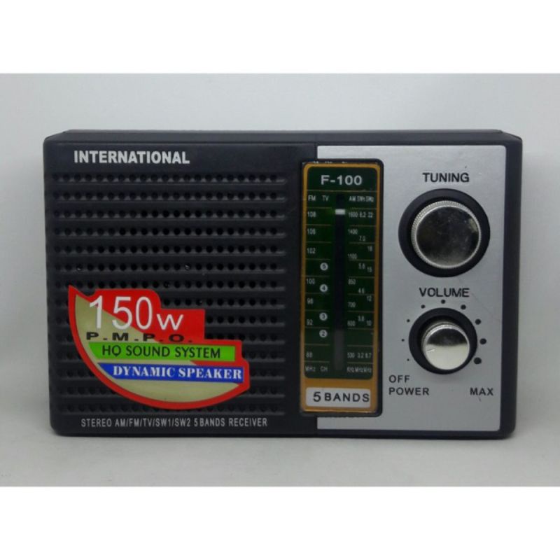 Radio International AM FM SW SW F100 Murah AC-DC Function