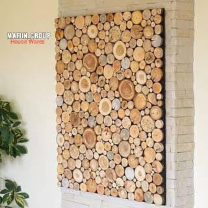 Hiasan dinding kayu bulat