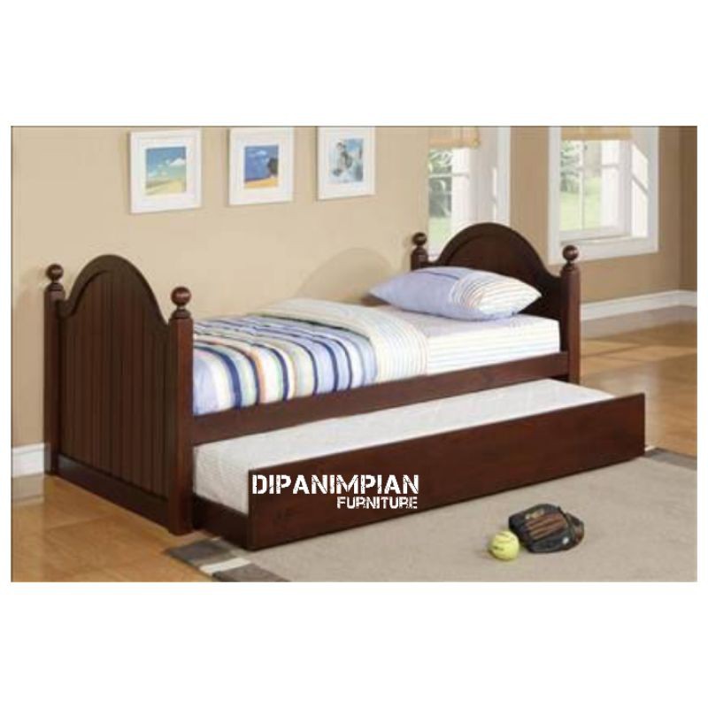 Tempat tidur minimalis - Divan tidur minimalis - tempat tidur sorong kayu jati