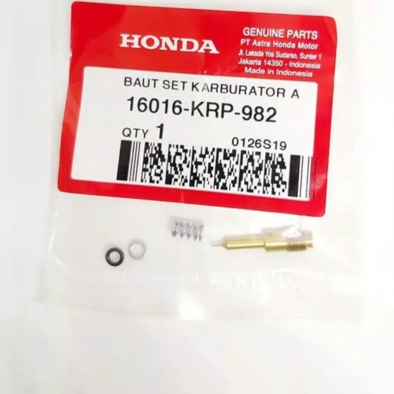 HONDA ORI AHM SCREW SET A 16016-KRP-981 982 BAUT PENYETEL ANGIN MATIK KARBURATOR NEW MEGA PRO KARBU 