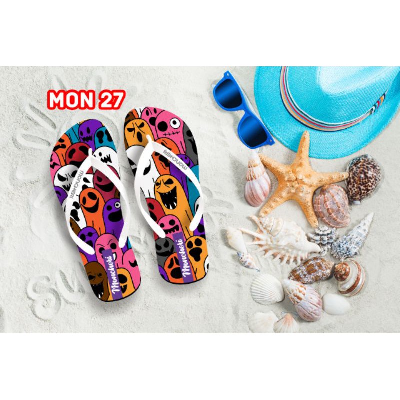 Sandal Jepit Wanita Printing Moncheri MON 27 Sandal Terbaru