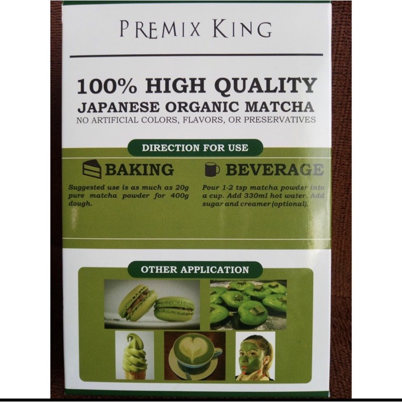 

PREMIX KING ORGANIC MATCHA TEA 20 gr