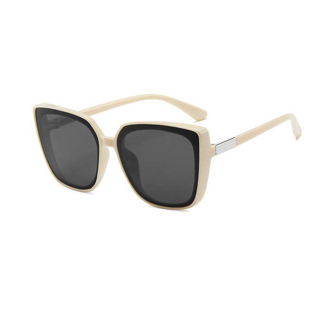 Agustina Wanita Kacamata Hitam Merek Desainer Outdoor Lensa Pink Biru Hitam Sun Eyewear Cat Eye Sunglasses