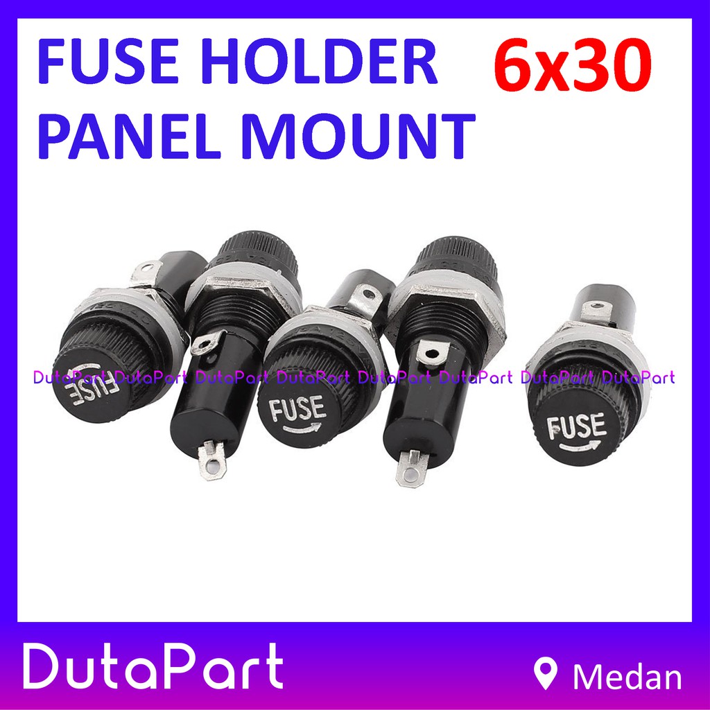 Fuse Holder Rumah Sekring Besar 6x30 mm Tempat Skring Panel Mount Box