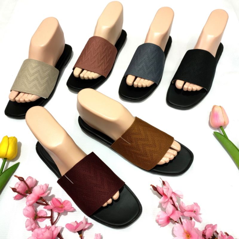 sandal wanita rajut Import Felonie WM 03 Selop Rajut halus terbaru..!