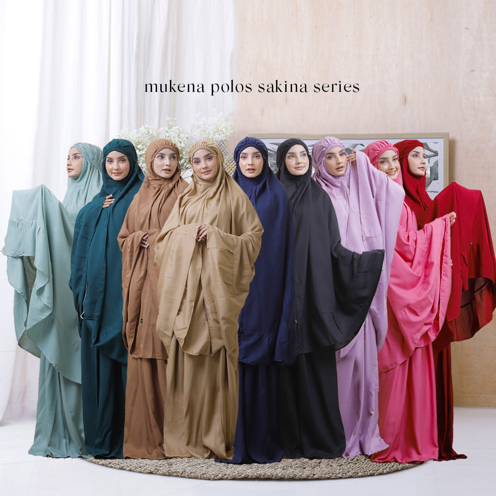 Mukena Dewasa Rayon Polos Sakina