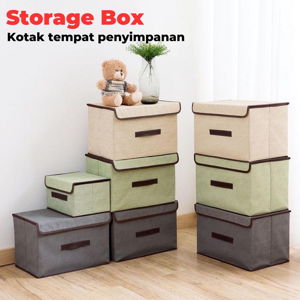 JAVASHOP Storage Box Organizer 2In1 Kotak Tempat Penyimpanan Baju Mainan Lipat Multifungsi