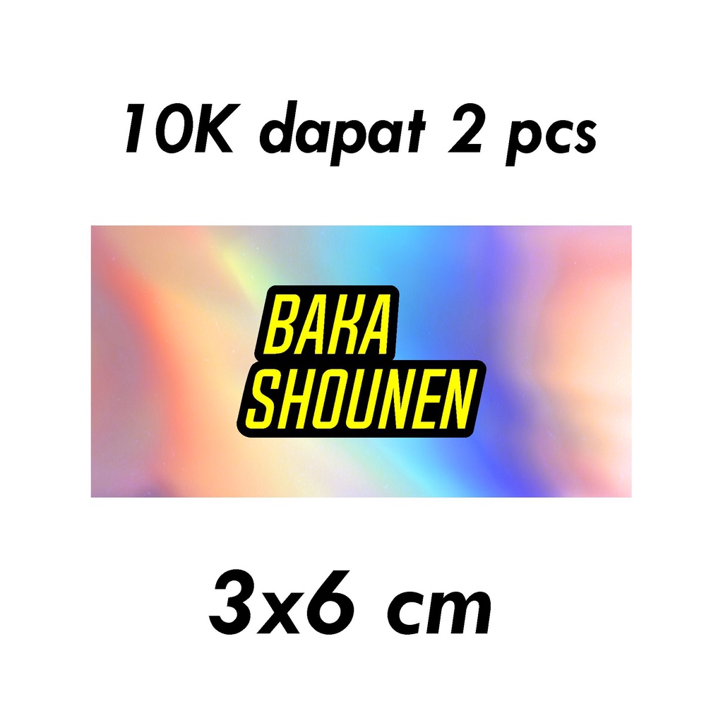 

Custom Sticker Nama Hologram Hitam