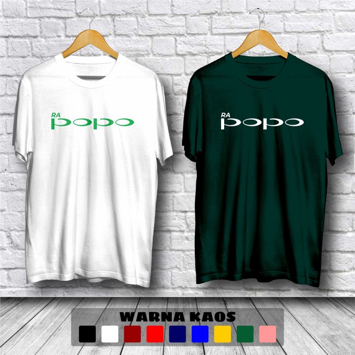 Kaos Plesetan Ra POPO Logo Baju Distro