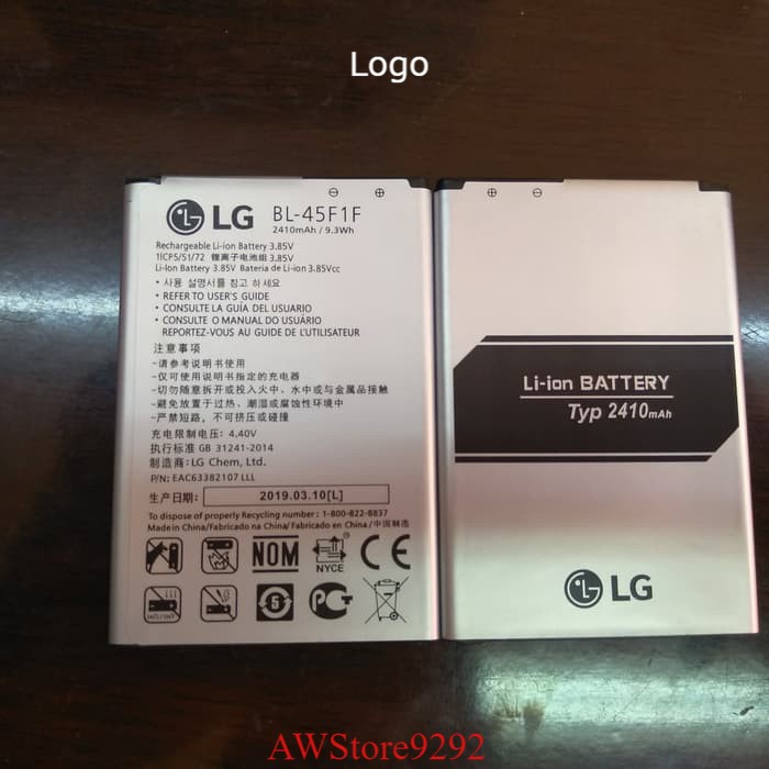 Mcom Battery Batre Baterai Mcom LG BL45F1F BL-45F1F K3 K4 2017 M160E K8 2017 M200N K9