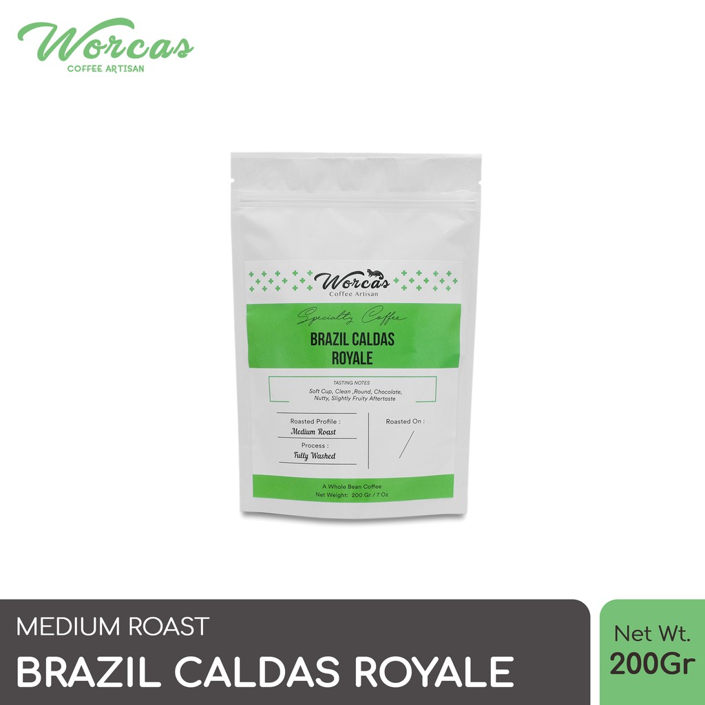 

WORCAS Kopi Arabika Brazil Caldas Royale 200 Gram - Medium Roast