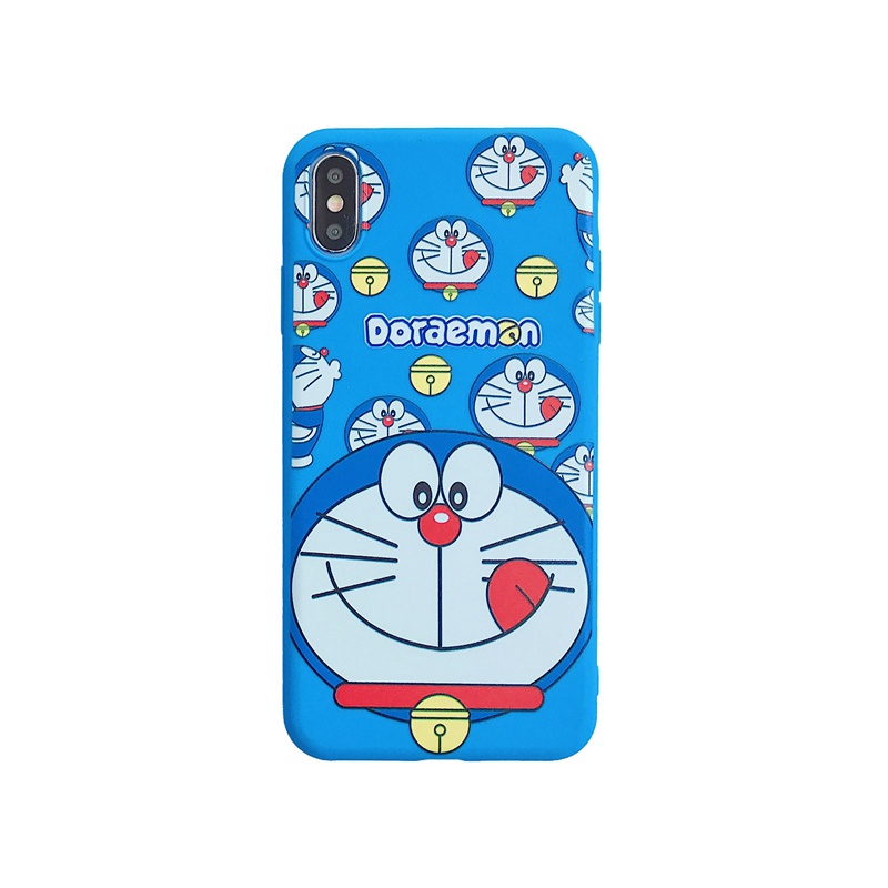 Soft Case OPPO A15 A15S A35 A93 Reno4 F A3S Realme C1 A7 A5S A12 A5 A9 A53 A33 A37 F11 Pro A57 A39 A1K Realme 5 5S 5i C3 C11 C12 C15 7 Narzo 20 Pro 7i C17 Lovely Doraemon Blue Casing VIVO Y11 Y12i Y12 Y15 Y17 Y12S Y20 Y20S Y20i  iPhone 6 6S 7 8 + Plus 12