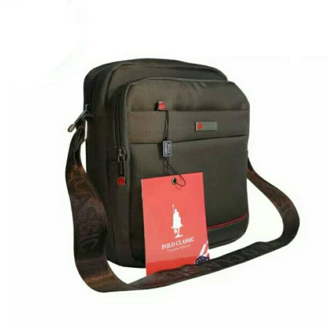 polo classic tas selempang pria vintage original - coffe