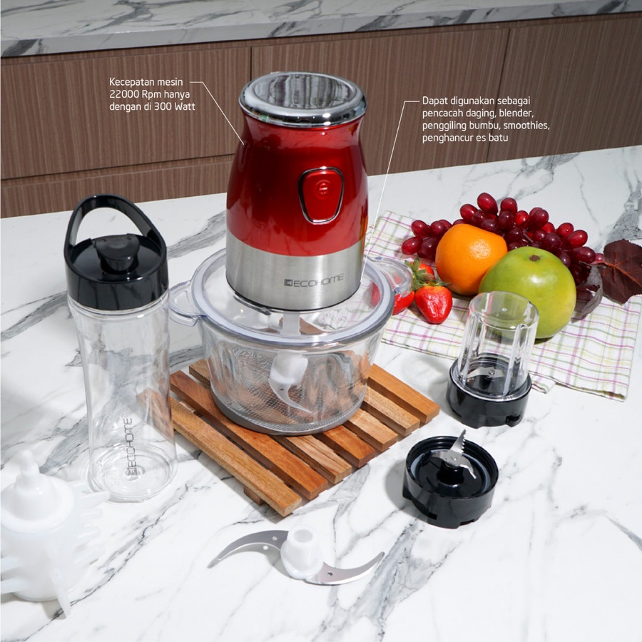 Ecohome Chopper Food Processor 6 in 1 EFP 333 Blender Multi Fungsi