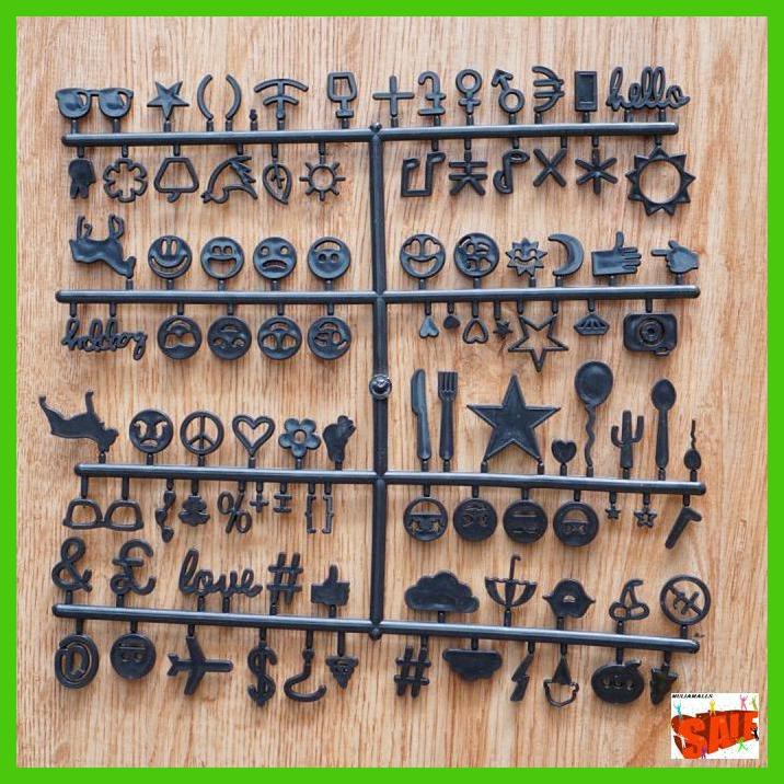 

NASIKUL- LETTER FOR FELT LETTER BOARD - EMOTICON BLACK -ASLII.
