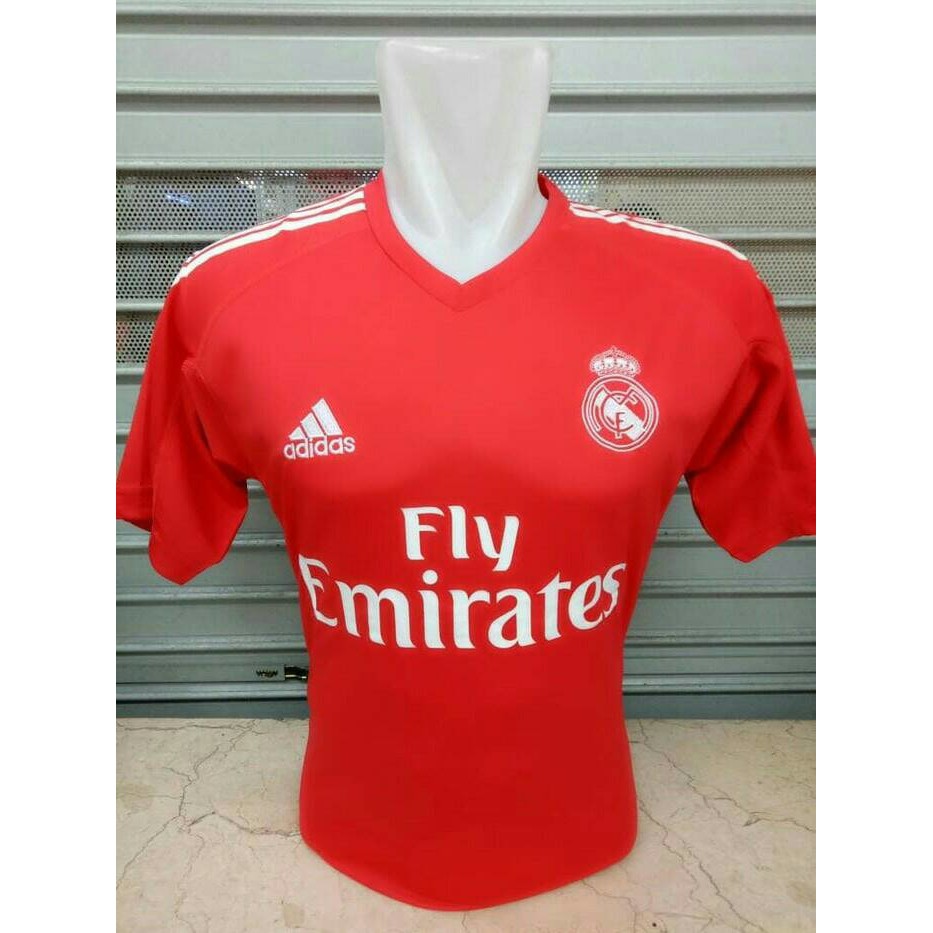 Cuci Gudang  !! JERSEY BOLA REAL MADRID GK KIPER AWAY MERAH OFFICIAL 17/18 GRADE ORI