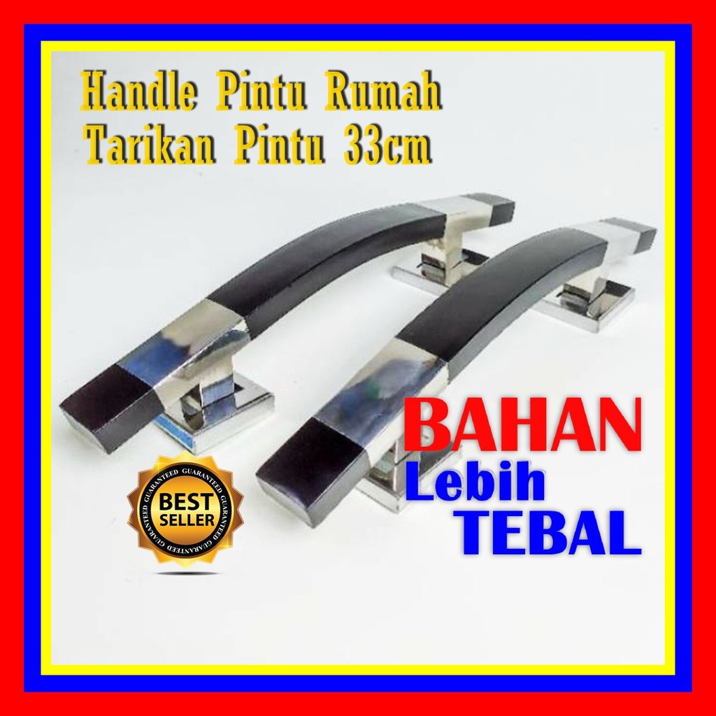 [BISA COD] Handle Pintu Rumah 33cm Kupu Tarung Lengkung Kunci Pintu Gagang Pintu Tarikan Pintu Hitam