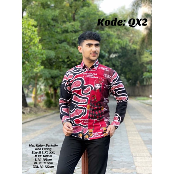 BATIK KODE QX2 | LONTARA | Kemeja Batik Pria By BATIK LANANG - Batik Khas Makassar