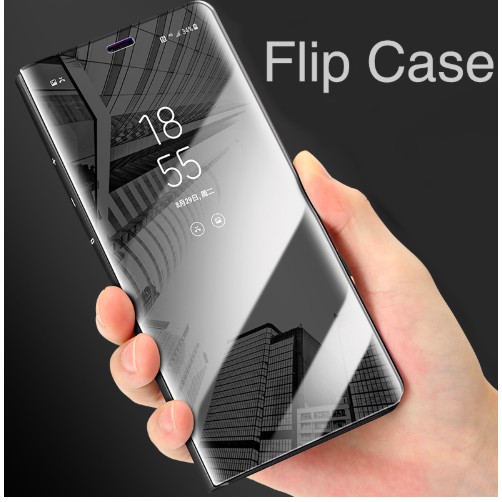 Flip Case Oppo F11 Clear View Standing Mirror Cover