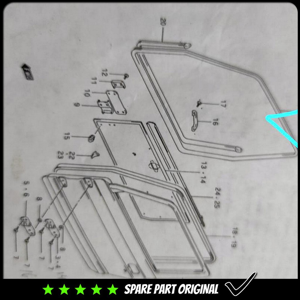 Karet Body Pintu Suzuki Jimny Katana