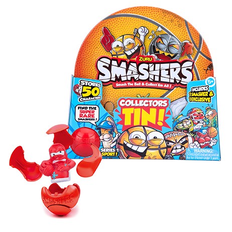 ZURU SMASHER BASKETBALL TIN / FOOTBALL TIN