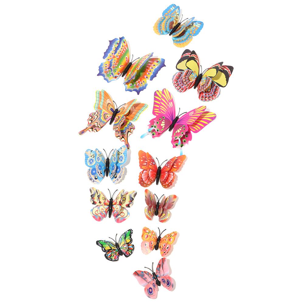 R-flower Butterfly Stiker Dinding Dekorasi Rumah 3D Removable DIY Butterflies