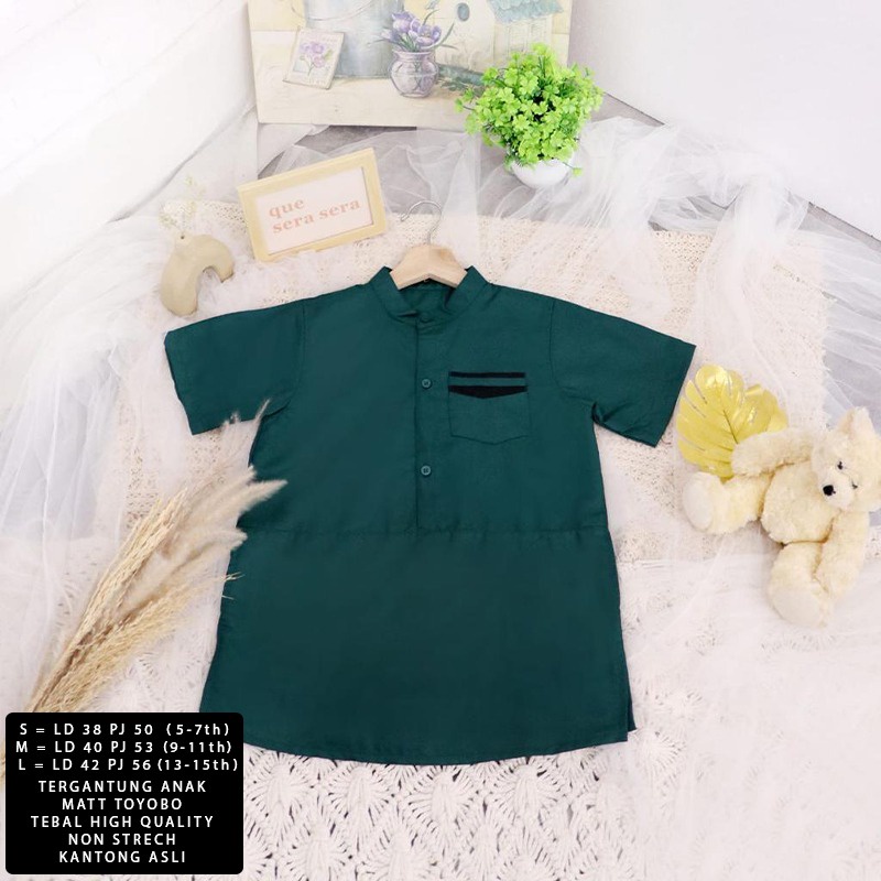 [Moden Kids NI]Baju Koko Anak Laki Laki Toyobo Varian Warna Dan Ukuran