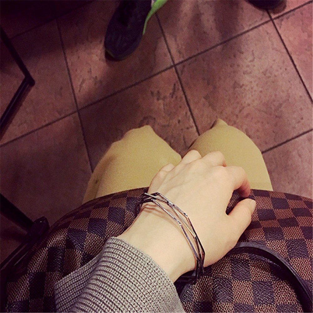 【COD Tangding】3 Lines Irregular Simple Bracelet  Good Friends Couple Fashion Accessory