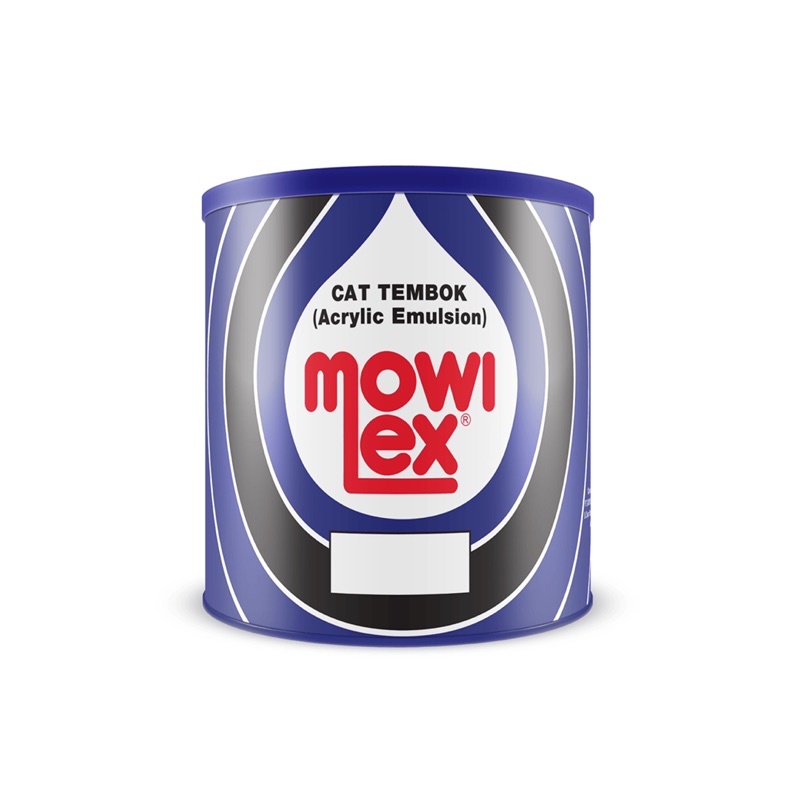 MOWILEX Cat Tembok Dinding Taman Acrylic Emulsion Water Based 1 Kg 1 L Interior Paint White Black Bl
