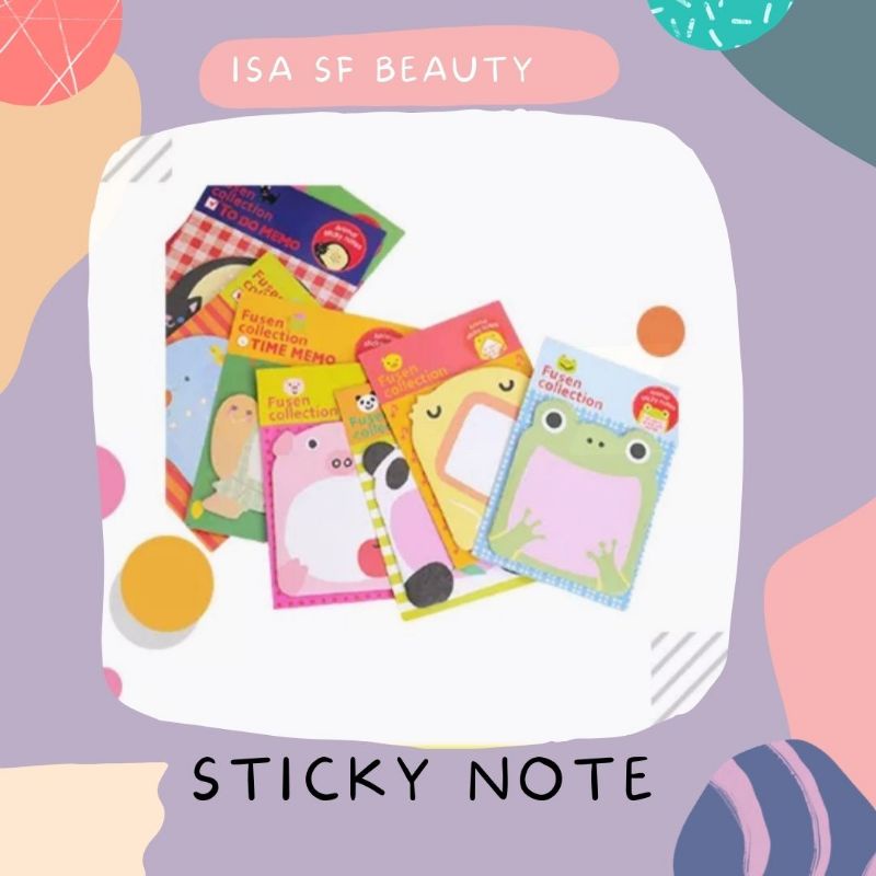 

STICKY Transparan NOTE MOTIF ANIMAL / NOTE LUCU /NOTE MURAH