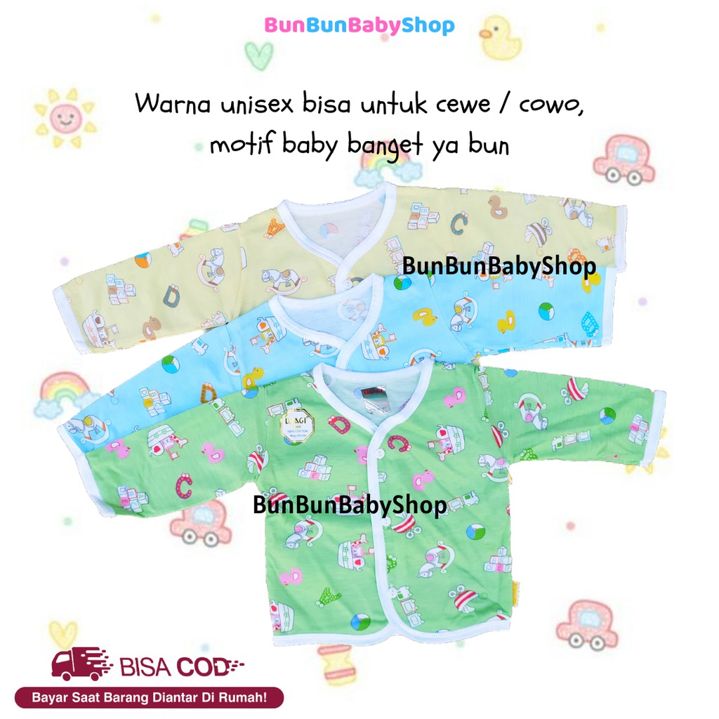 SNI Baju Bayi Katun Cotton Atasan Panjang Baby Baru Lahir Newborn Peralatan Murah Unisex Laki Usagi