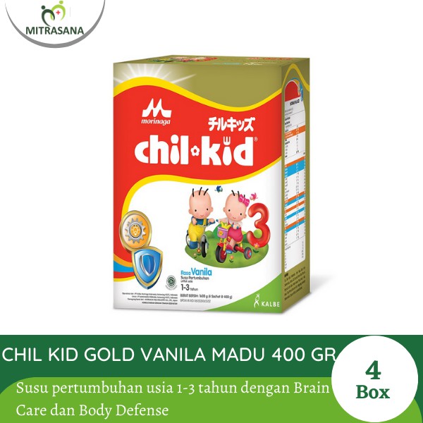 Chil Kid Gold Vanila Madu 1600 GRAM (4x400Gr)