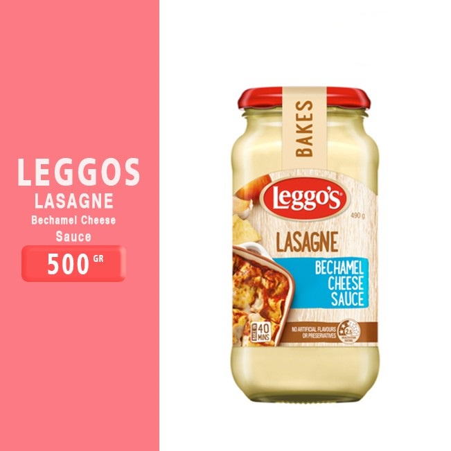 PASTA SAUCE LASAGNE BECHAMEL CHEESE LEGGOS 490GR LASAGNA HALAL