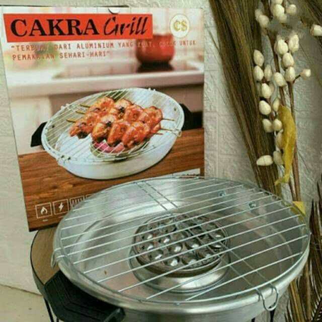 Alat pemanggang portable/roaster grill Cakra 30cm