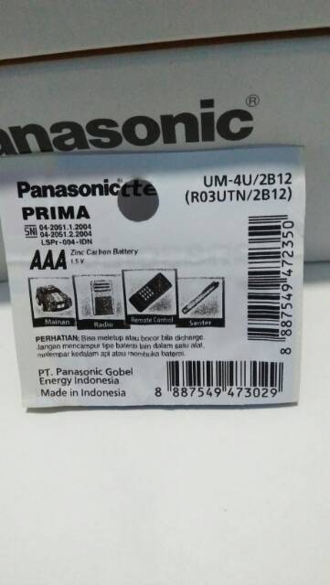 2 pcs Batre battery baterai panasonic AAA atau A3 Original japan quality