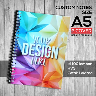 Notebook Buku  Agenda Notes Spiral Custom A5 COVER  