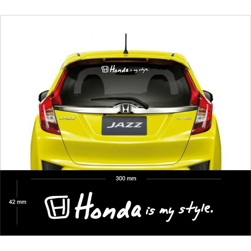STICKER KACA BELAKANG MOBIL HONDA JAZZ STIKER STICKER CUTTING