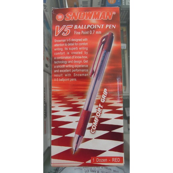 

Pulpen Merah Snowman V5