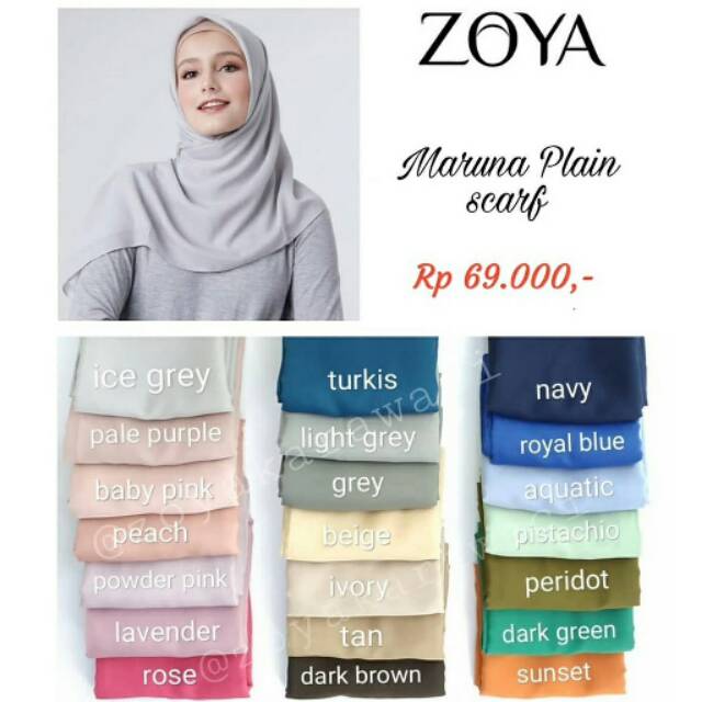 Maruna plain scarf zoya