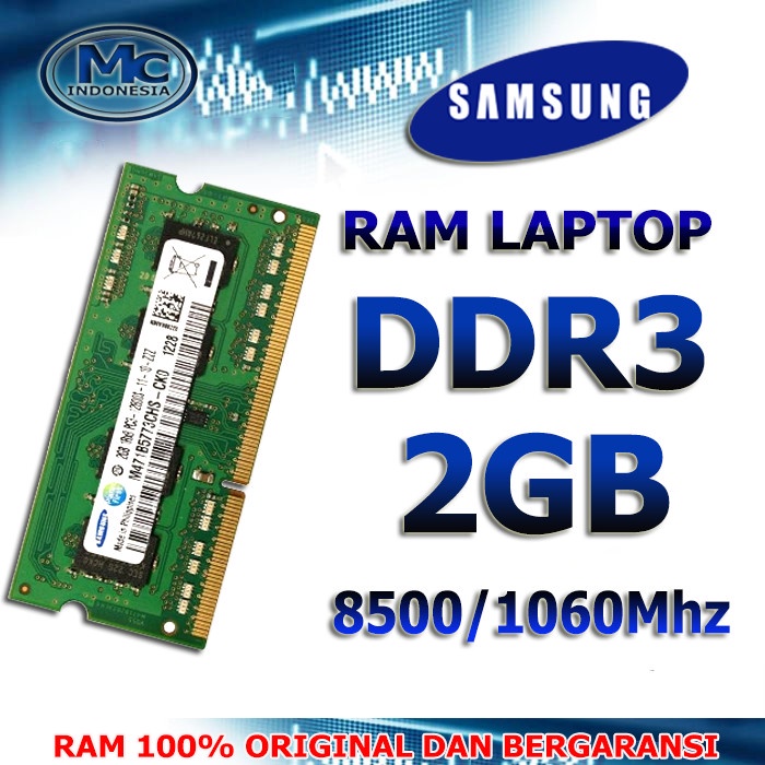 Memory RAM Laptop DDR3 2GB PC-8500 samsung