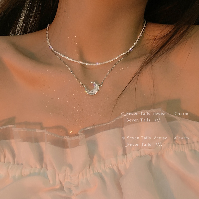 Kalung Rantai Model Double Layer Untuk Aksesoris