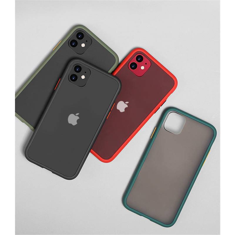 Hard Case PC Matte Warna Kontras Cover iPhone 14 13 12 11 Pro Max Plus 14