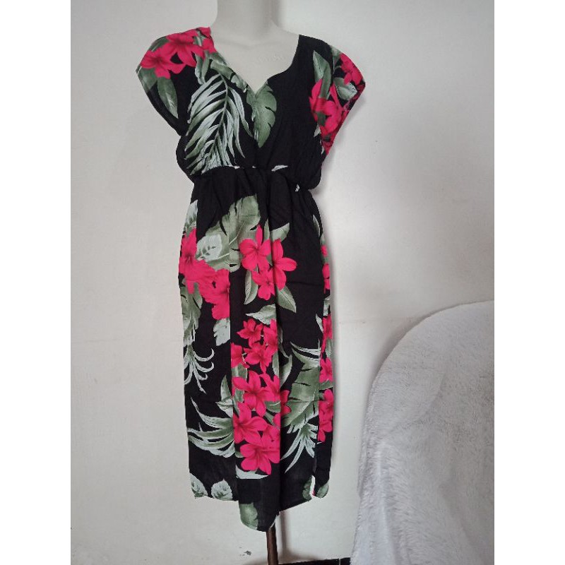 DASTER BALI MANOHARA BAJU TIDUR MOTIF JEPUN BUNGA KINANTI BALI KEKINIAN RAYON WARNA WARNI-Fanta