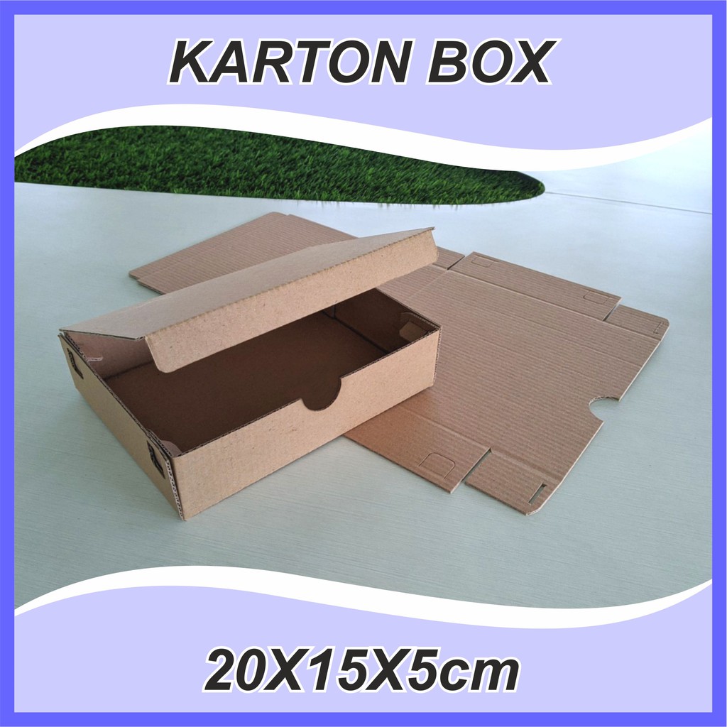 

Karton Box uk 20x15x5 cm Polos EF Kardus Packing Murah | dus box die cut box kue , souvenir dan box hampers