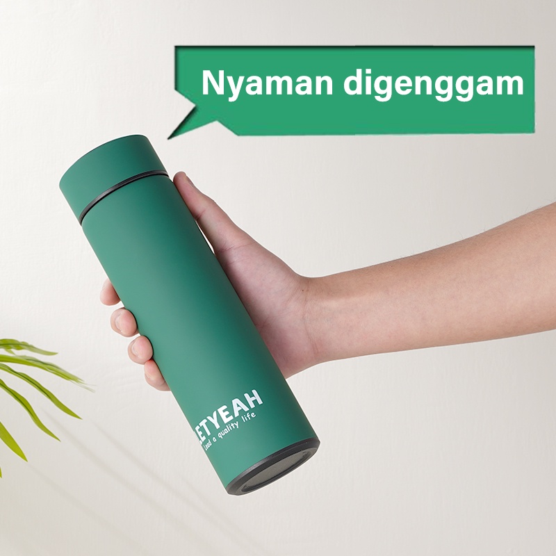 Letyeah &amp; Anantagt Termos Suhu Vaccum Flask stainless Vacuum 500ml LED temperature Portable