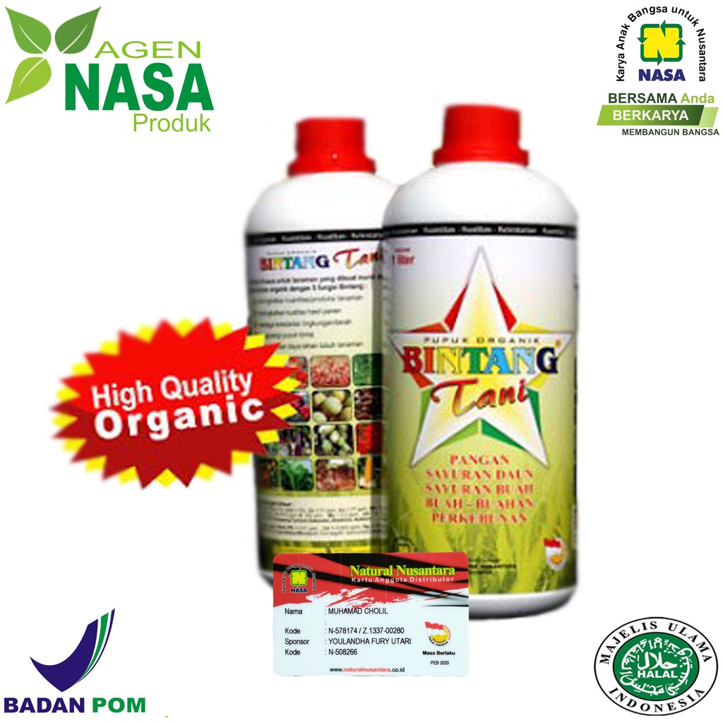 Bintang Tani Pupuk Organik 1 liter Nasa  / Agen Nasa Produk